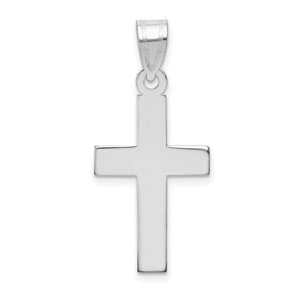 Kazi Luxury 14k White Gold Polished Cross Pendant